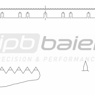 Perforiermesser Goss 532x39x1,60 mm, 7 ztlg, 9 Schlitze