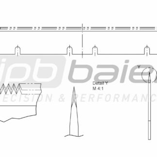 Schneidmesser KBA 540x64x2 mm, Ztlg. 1,6 mm, D-Fase