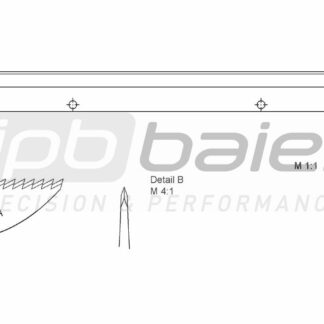 SM Schneidmesser Goss 431,8x35x2,37 mm, Ztlg. 2,1 mm, D-Fase