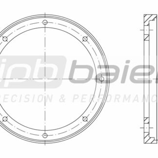 Untermesser KBA 200/160x10 mm, Voll HM